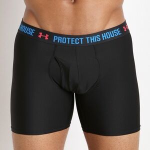 Under Armour Black Boxer Briefs with Blue & Pink Waistband